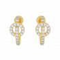The Maverick Dots Gold Diamond Earrings