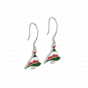 The Colored Christmas Tree Hoops