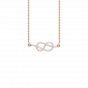 The love knot for infinity diamond and gold pendant For Her