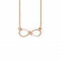 The forever Love knot diamond and gold pendant For Her