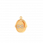 Twisted love diamond gold and Mother of pearl pendant For Him