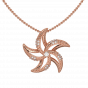 Make Wish Starfish Gold Diamond Pendant
