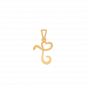 Alphabet T Heart Gold Diamond Pendant