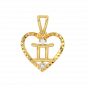 Gemini Zodiac Sun Sign Gold Diamond Pendant