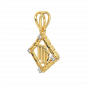 Virgo Zodiac Sun Sign Gold Diamond Pendant