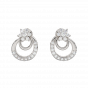 Floral Suave Gold Diamond Earrings