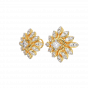 Floral Flaunt Gold Diamond Earrings