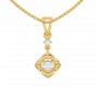 Floral Poise Gold Diamond Pendant