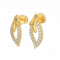 The Leafy Cutout Gold Diamond Earrings