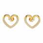 The Heartly Gold Diamond Earrings
