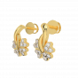The Floret Gold Diamond Earrings