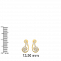 The Trendy Gold Diamond Earrings