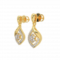 The Floral Sway Gold Diamond Earrings