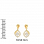 The Floral Sway Gold Diamond Earrings