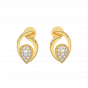 The Glam Drop Gold Diamond Earrings