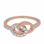 Oval Loops Gold Diamond Ring