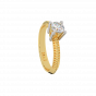 The Solitaire Shift Gold Diamond Ring