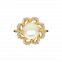 The Pearl Twirls Gold Diamond Ring
