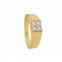 The Fashion Four Gold Diamond Men's Ring