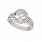 MSR001787CD Auspicious Om Halo Gold Diamond Ring