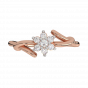 The Floral Aura Gold Diamond Ring