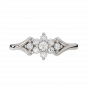 Floral Finesse Gold Diamond Ring