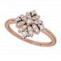 The Floral Glance Gold Diamond Ring