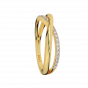 The Golden Stitch Gold Diamond Ring