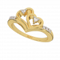 The Pretty Hearts Gold Diamond Heart Ring