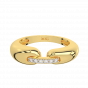 Locked Forever Couple Gold Diamond Ring For Her