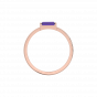 Amethyst bugette ring