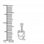 Letter Q Heart Diamond Pendant