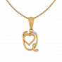 Letter Q Heart Diamond Pendant