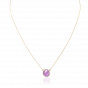  A Diamond and Pink Sapphire Pendant Chain 