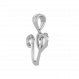 Letter V Heart Diamond Pendant
