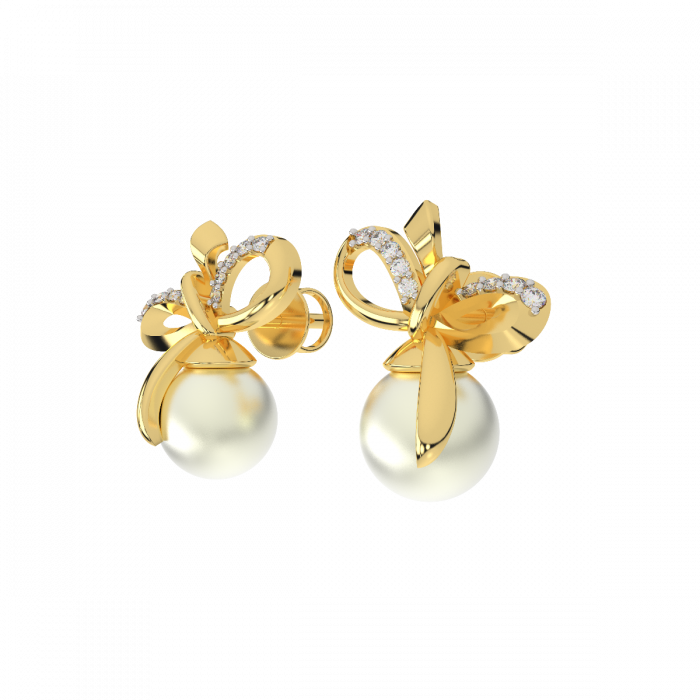 Buy Zirconia Gold Pearl Drop Earrings for Women Online at Ajnaa Jewels  391530