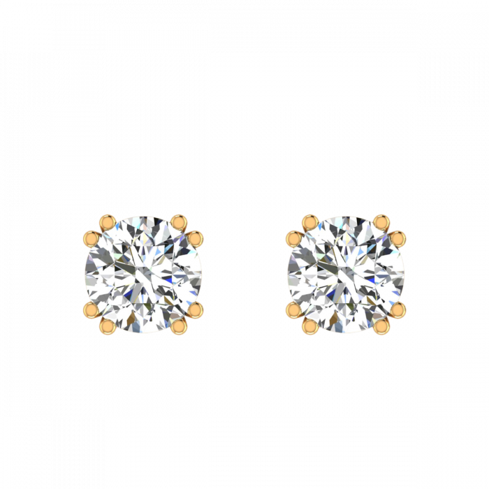 Diamond Stud Earrings | 3/8 Carat Diamond SINGLE Stud Earrings In 14 Karat  White Gold | SuperJeweler