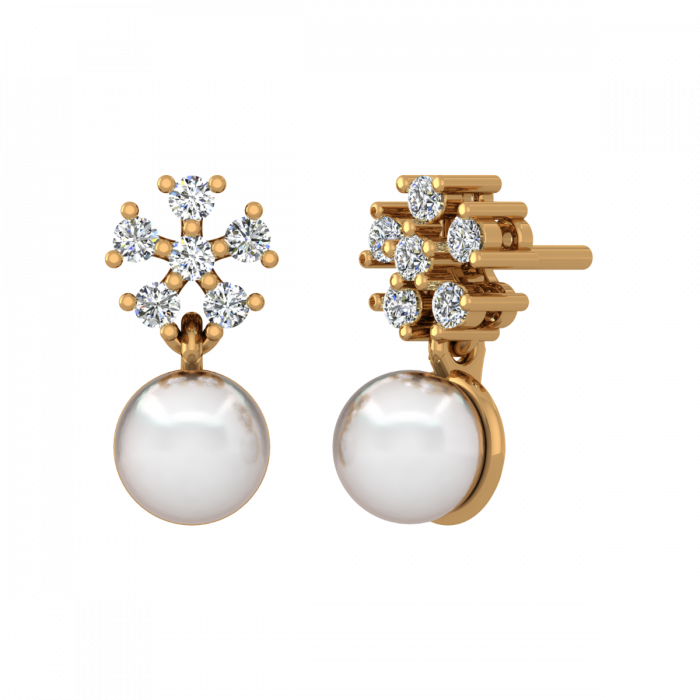 Buy LAVISH LIFESTYLE AMERICAN DIAMOND WITH RUBY STONE  PEARL EARRING for  Women Online in India