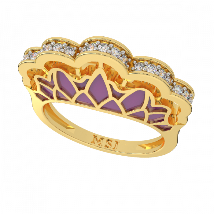 14K Gold Vintage Pearl, Enamel & Diamond Ring Size 4.25 - Jewels in Time