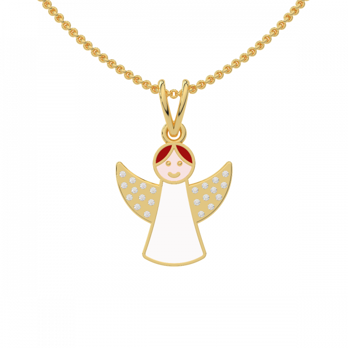 ELLIPSTORE Angel Necklace Gold-plated Plated Stainless Steel Necklace Price  in India - Buy ELLIPSTORE Angel Necklace Gold-plated Plated Stainless Steel  Necklace Online at Best Prices in India | Flipkart.com