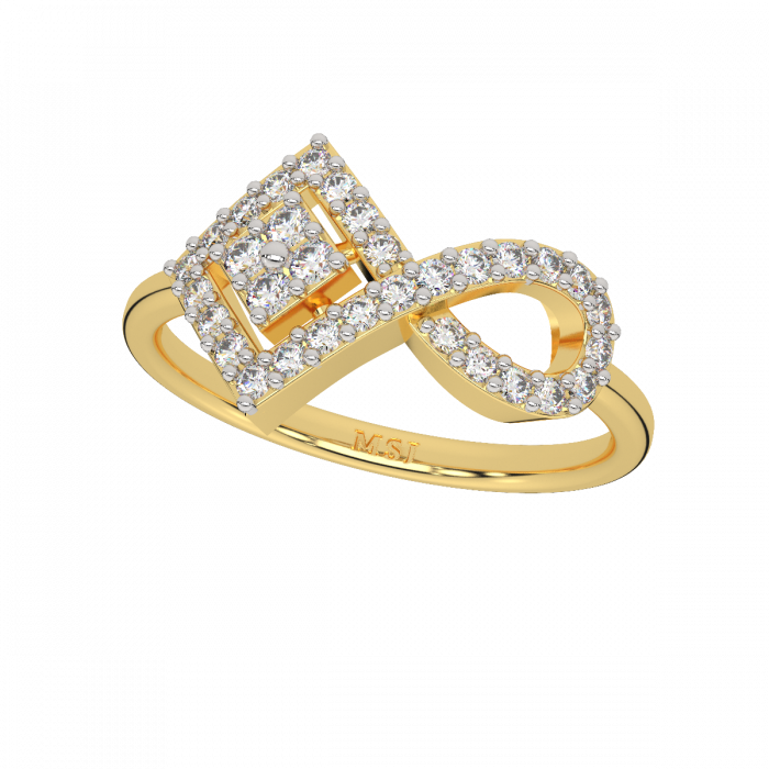 Platinum & Rose Gold Infinity Ring for women JL PT 1142