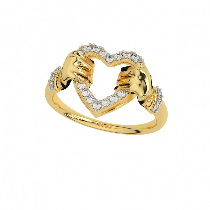 14k Gold Heart Shape Gold Ring – David's House of Diamonds
