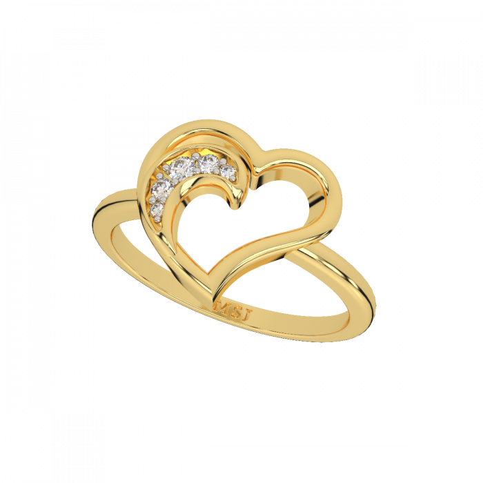 Buy Candere by Kalyan Jewellers 18K Gold Heart Ring Online At Best Price @  Tata CLiQ
