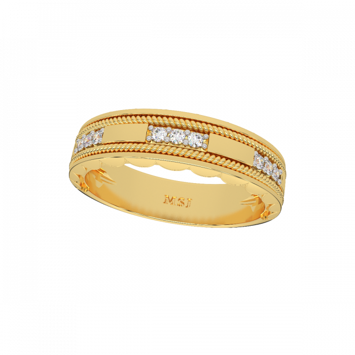 Buy 22K Plain Gold Letter M Ring 93VC3231 Online from Vaibhav Jewellers