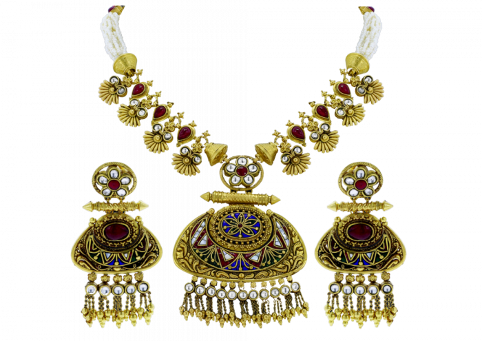 Ethnic Tassel Royal Gold Necklace