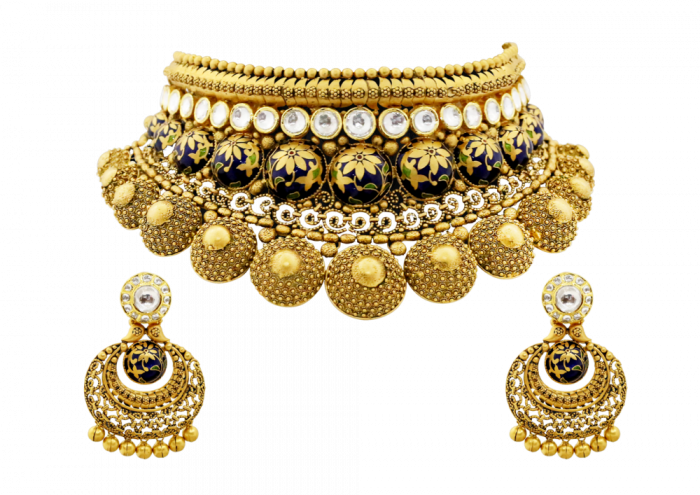 Royal Round Necklace & Earrings Set