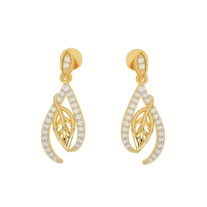 The Natural Essence Gold Diamond Earrings