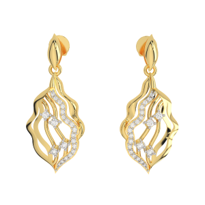 Pretty Gold Diamond Fancy Earrings