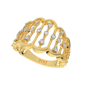The Rhythm Divine Gold Diamond Ring