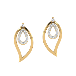 The Dripping Droplets Diamond Stud Earrings